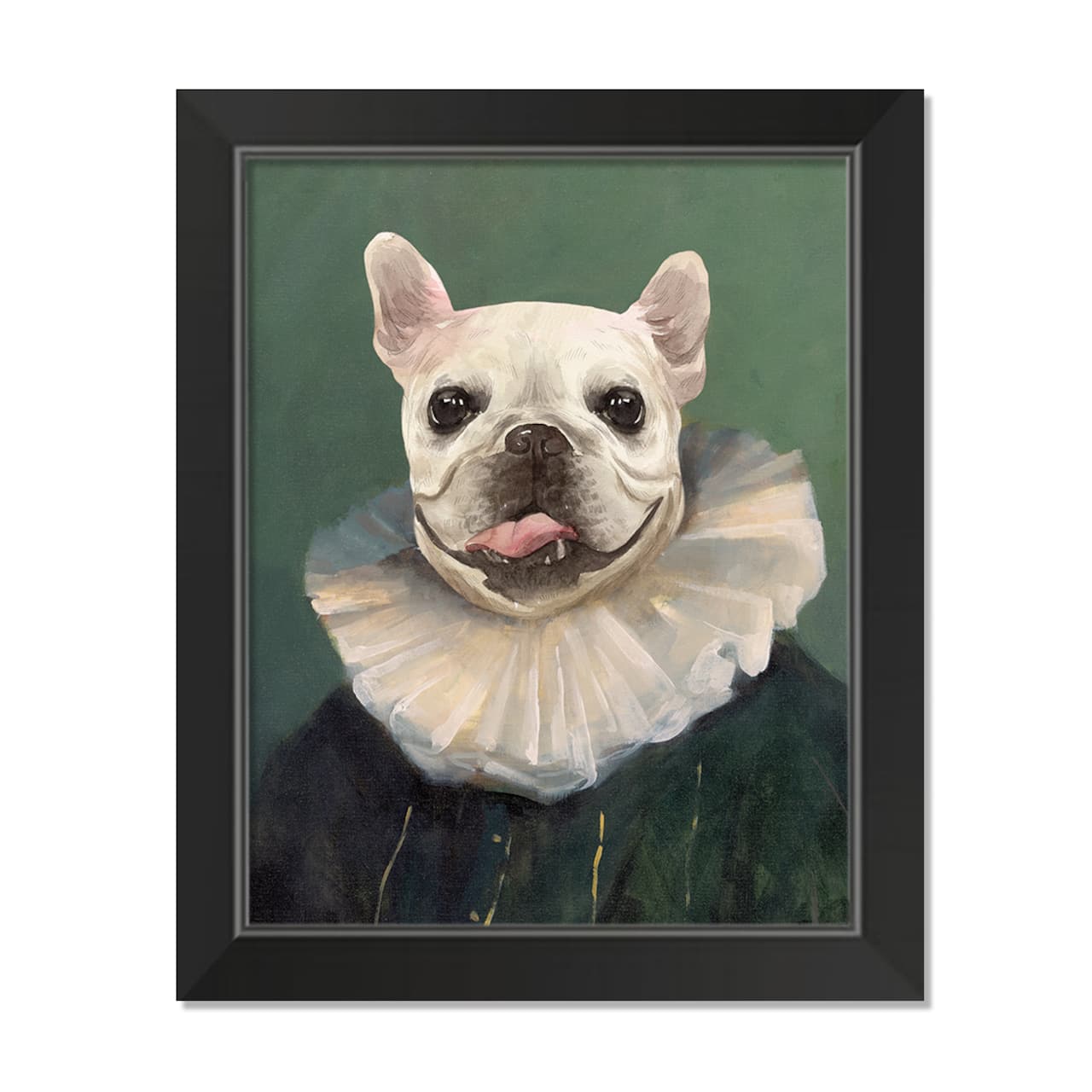 Victorian Chonk Painting 1 11" x 14" Black Framed Print Under Plexiglass
